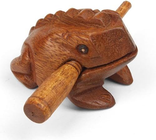 Mini wooden croaking frog güiro